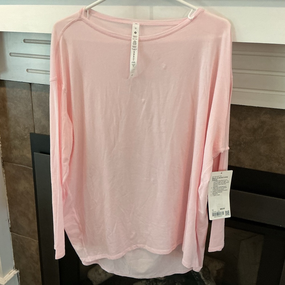 Lululemon Back in Action Long Sleeve! Sz. 12! NWT!